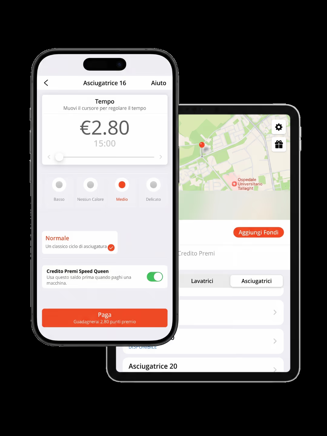 Schermata dell'app Speed Queen